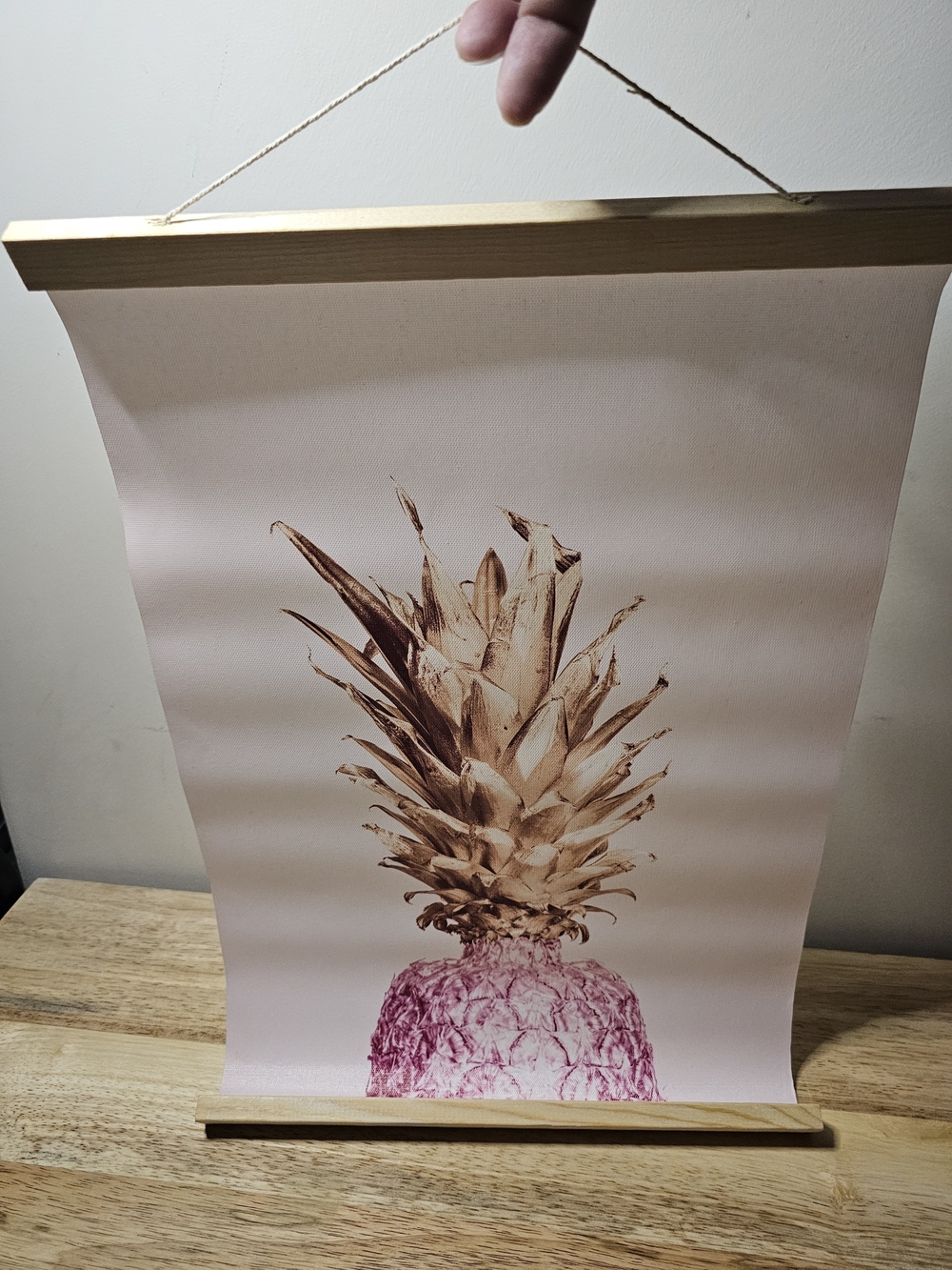 Pink and Gold Pineapple Wall Art Print